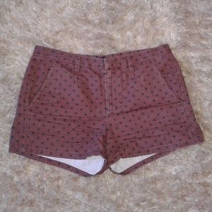MADEWELL Brown w/ Black Polka Dots Shorts size 2